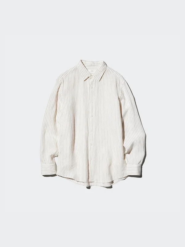 Men's 100% Premium Linen Shirt (Stripe)