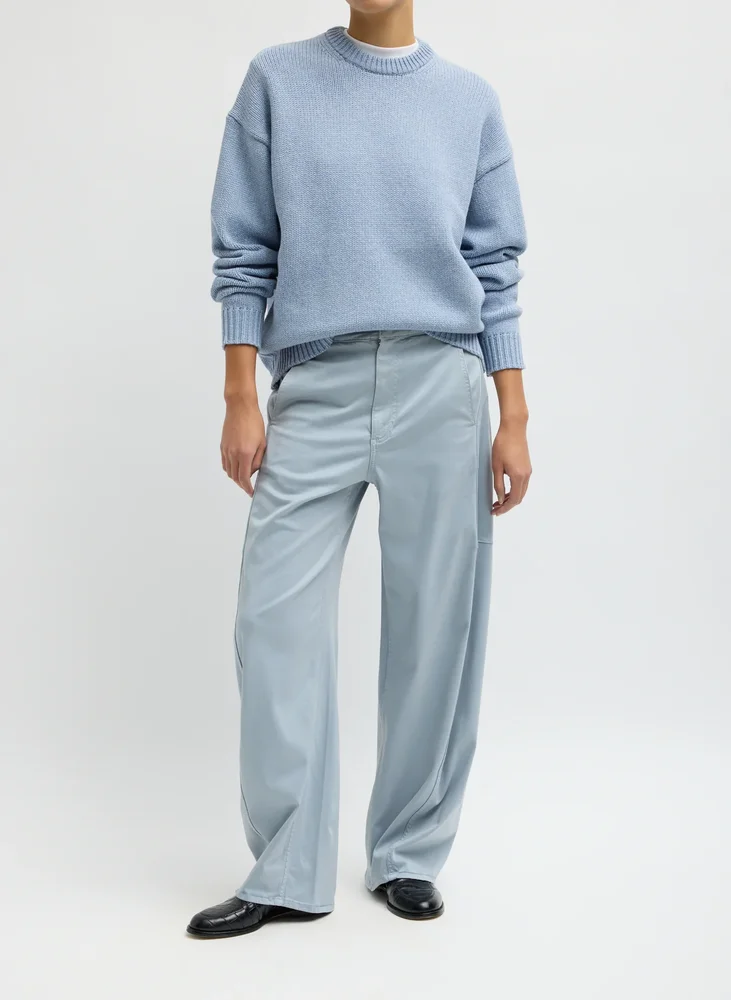 TIBI Reactive Garment Dyed Stretch Twill Sid Pant