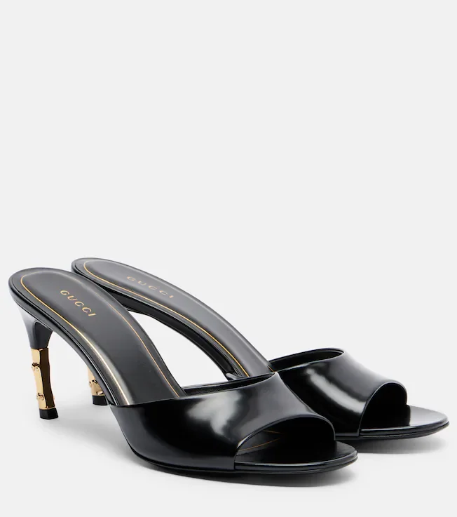 Bamboo leather mules