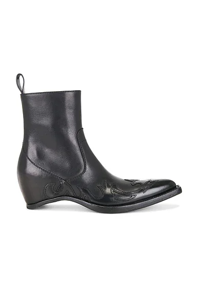 Heel-Less Western Flame Boot