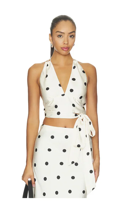 Pheobe Satin Halter Tie Top