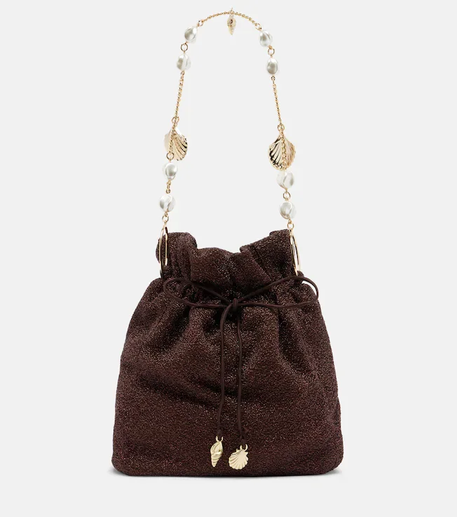 Lumière Small embellished bucket bag