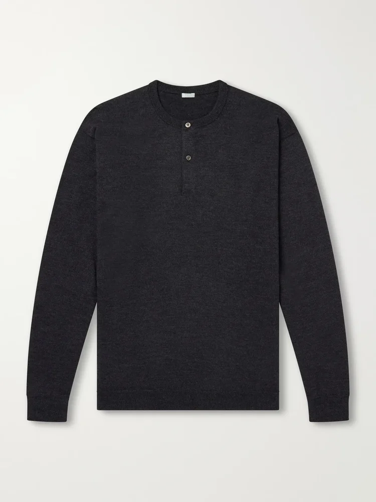 Wool Henley Sweater
