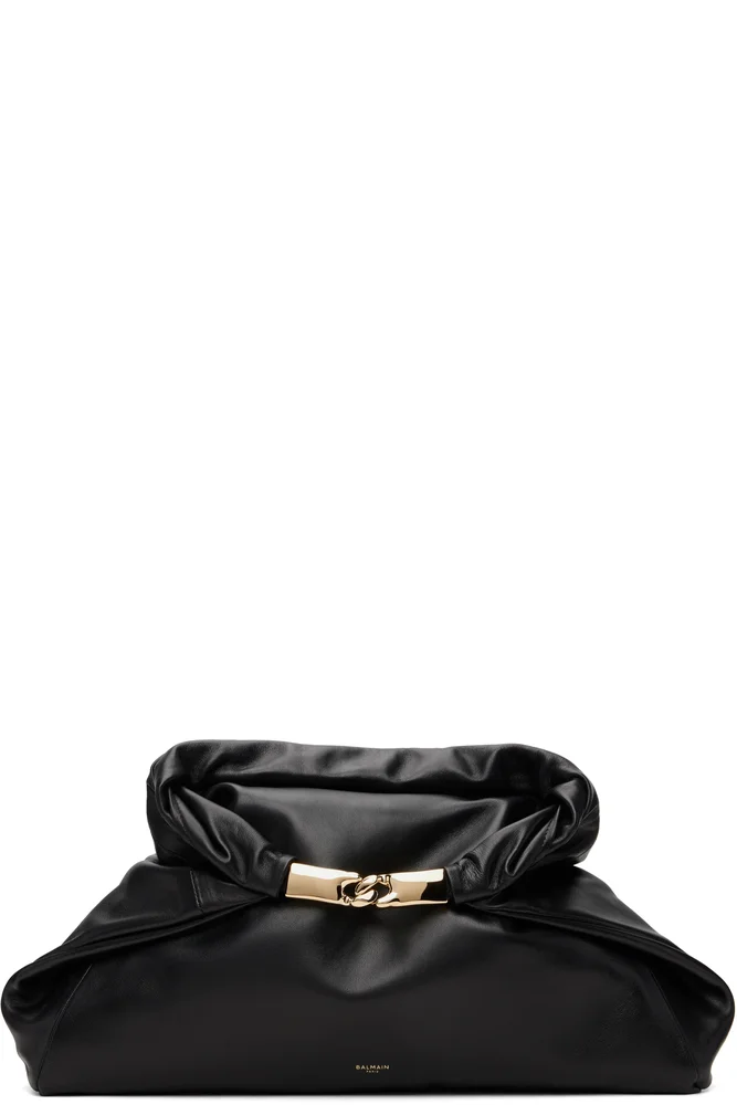 'dinner at 8' medium smooth leather clutch