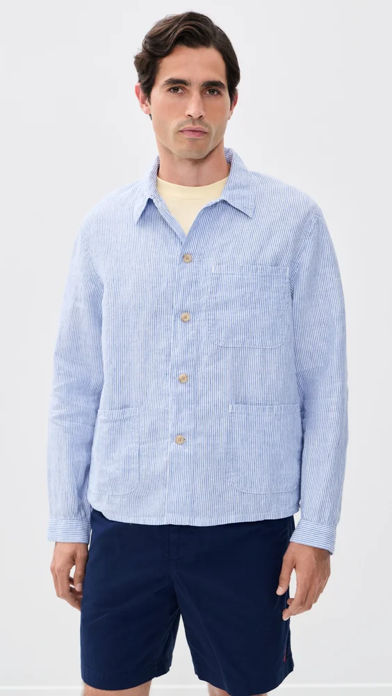 Original Label Slubby Linen Striped Shirt