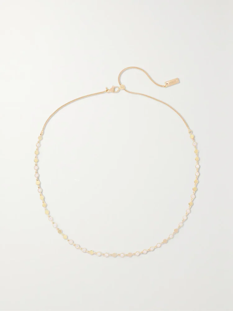 D-Vibes 18-karat gold diamond necklace