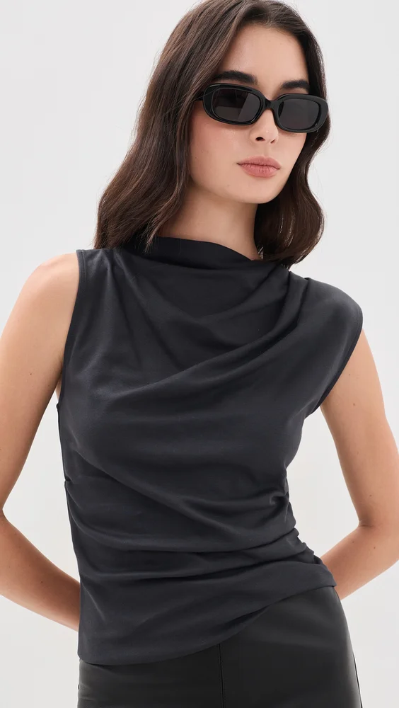 Sleeveless Draped Top