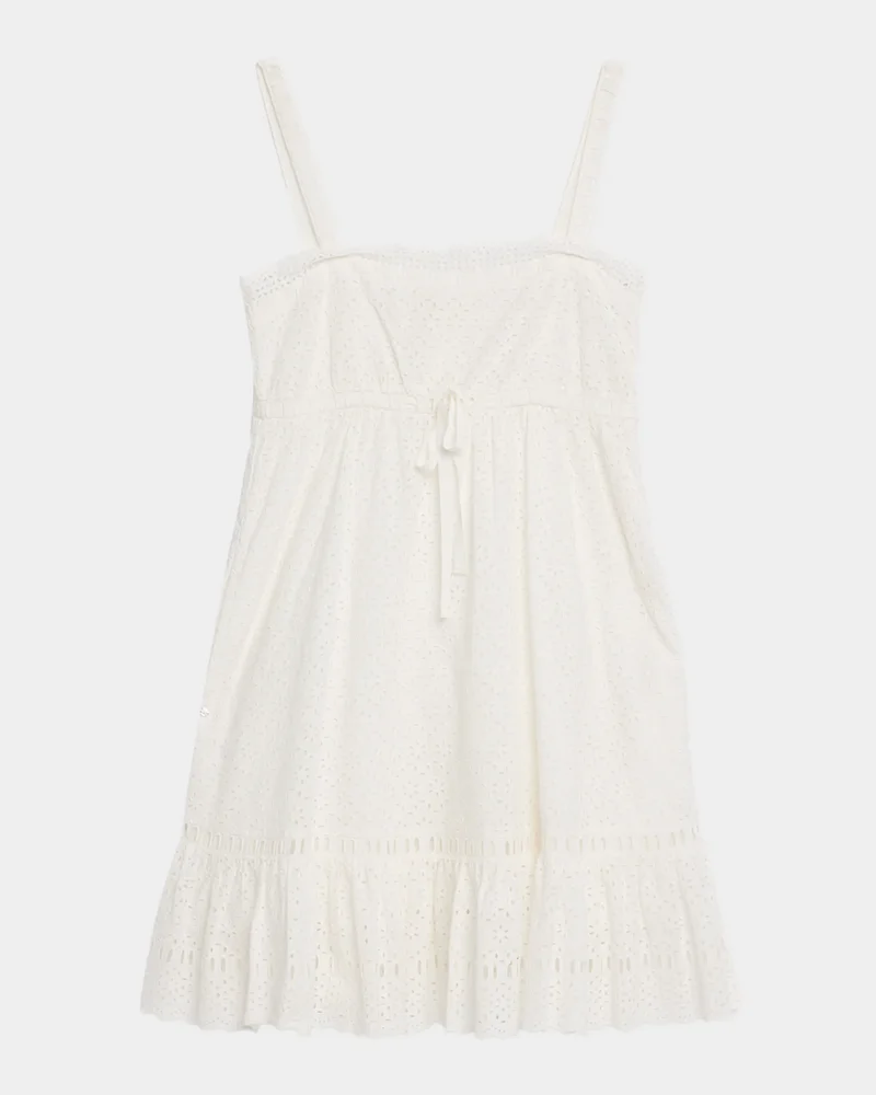 Nerelle Cotton Eyelet Mini Dress