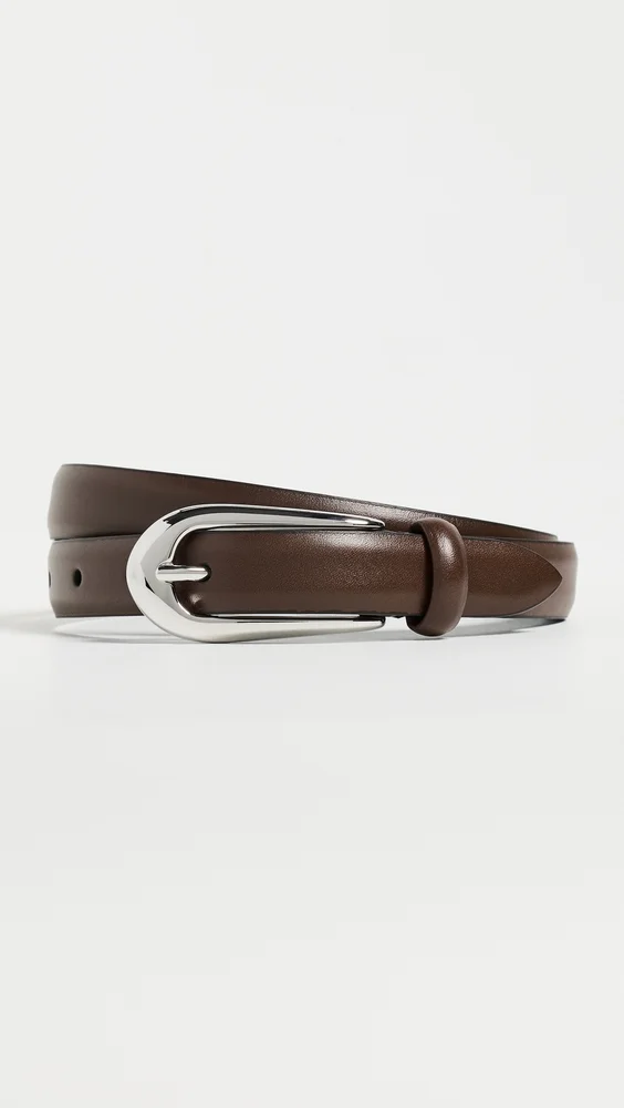Skinny French Calf Leather Belt