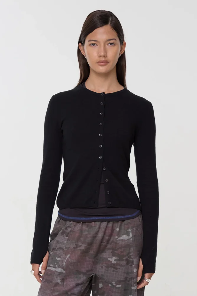 Loulou Everyday Cardigan, Onyx