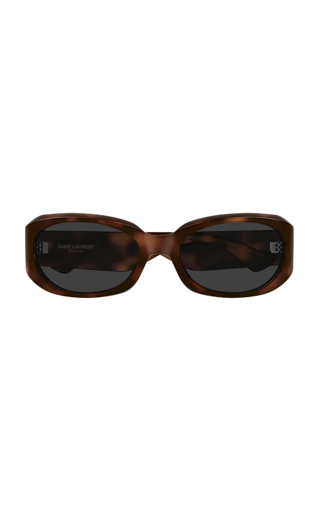 Oval-Frame Acetate Sunglasses
