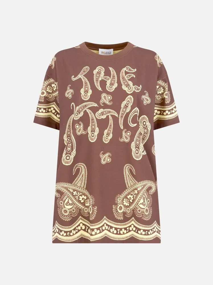 Dark brown and yellow t-shirt