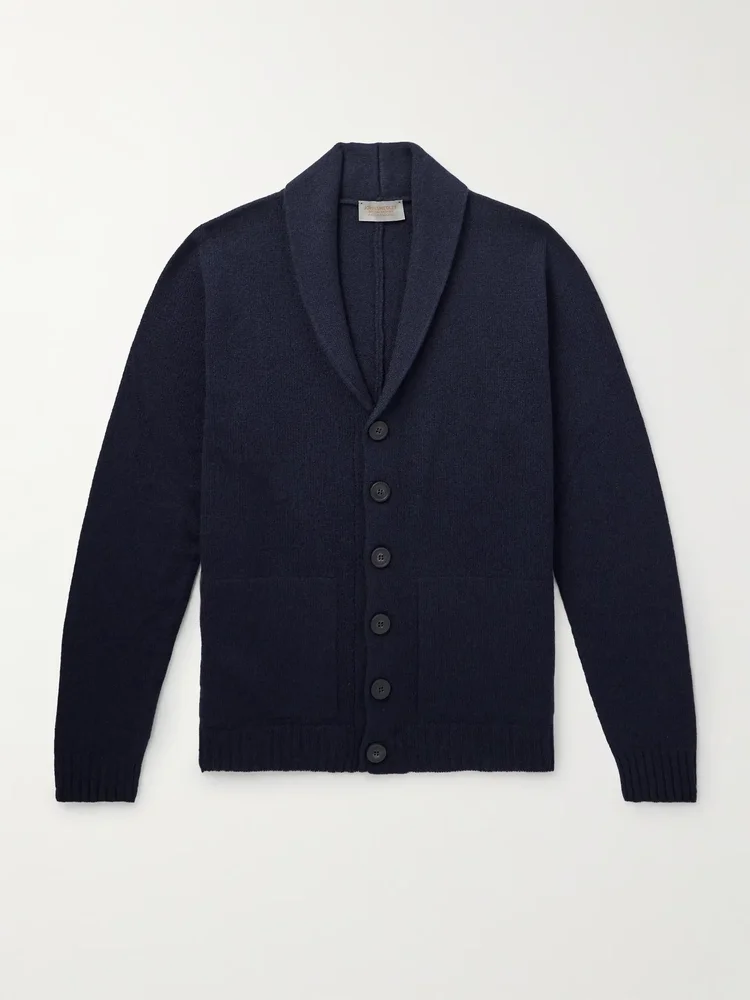 Rockford Shawl-Collar Recycled-Cashmere and Merino Wool-Blend Cardigan