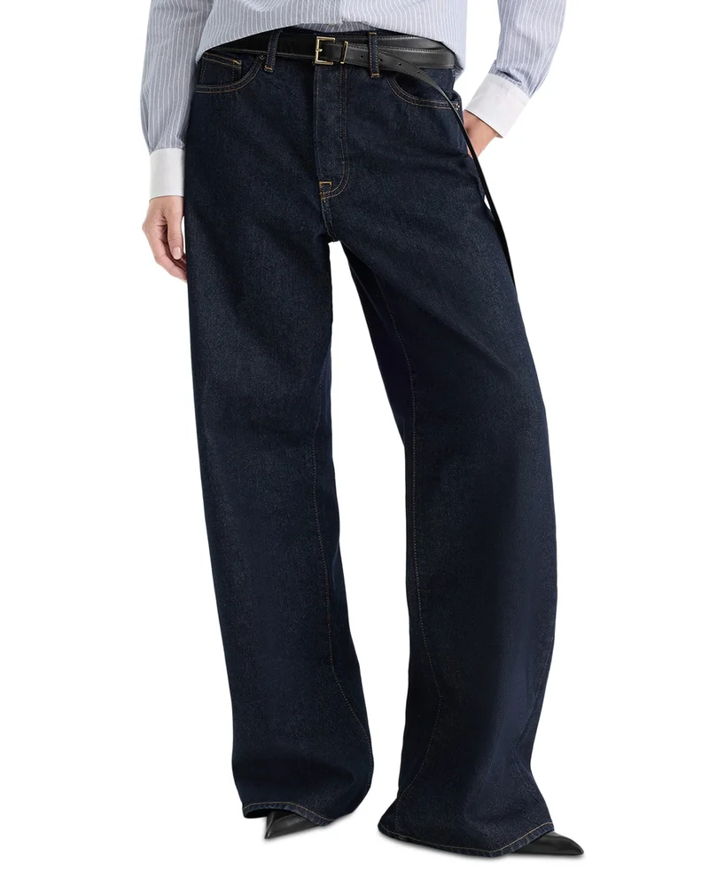 Vintage Low Rise Slung Baggy Jeans in Rinse