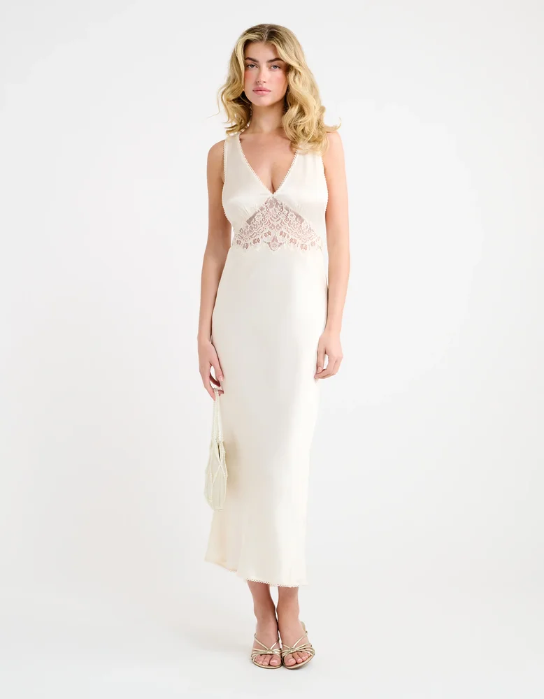 Vanity Midi Dress, Ivory