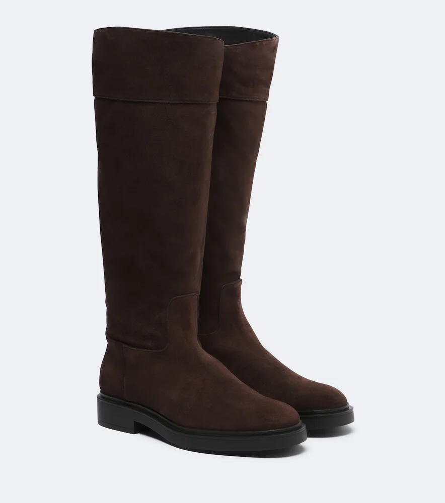 Ride suede knee-high boots