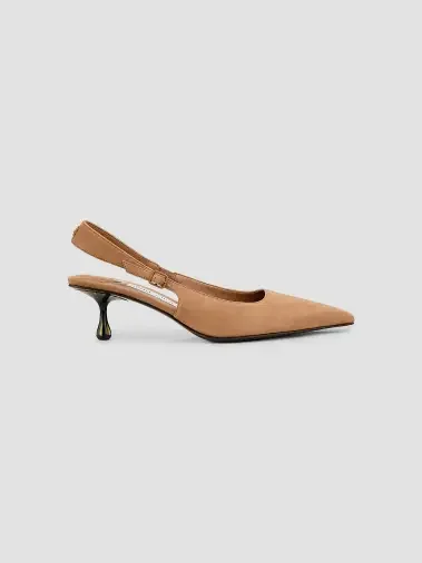Amel 50MM Suede Slingback Pumps