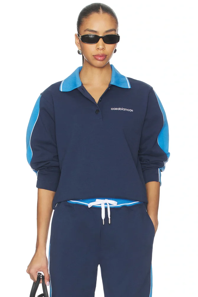 Punto Polo Collared Sweatshirt