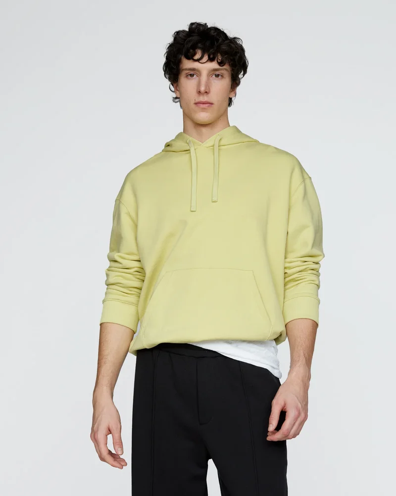 French Terry Pullover Hoodie - Mellow Yellow
