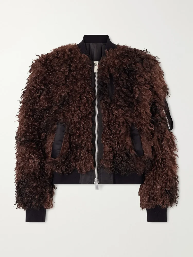 Plush bomber jacket