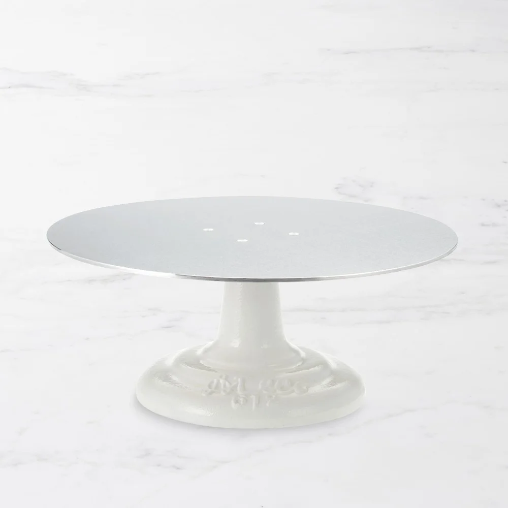 Revolving Cake Stand with Cast Iron Base and Aluminum Turntable