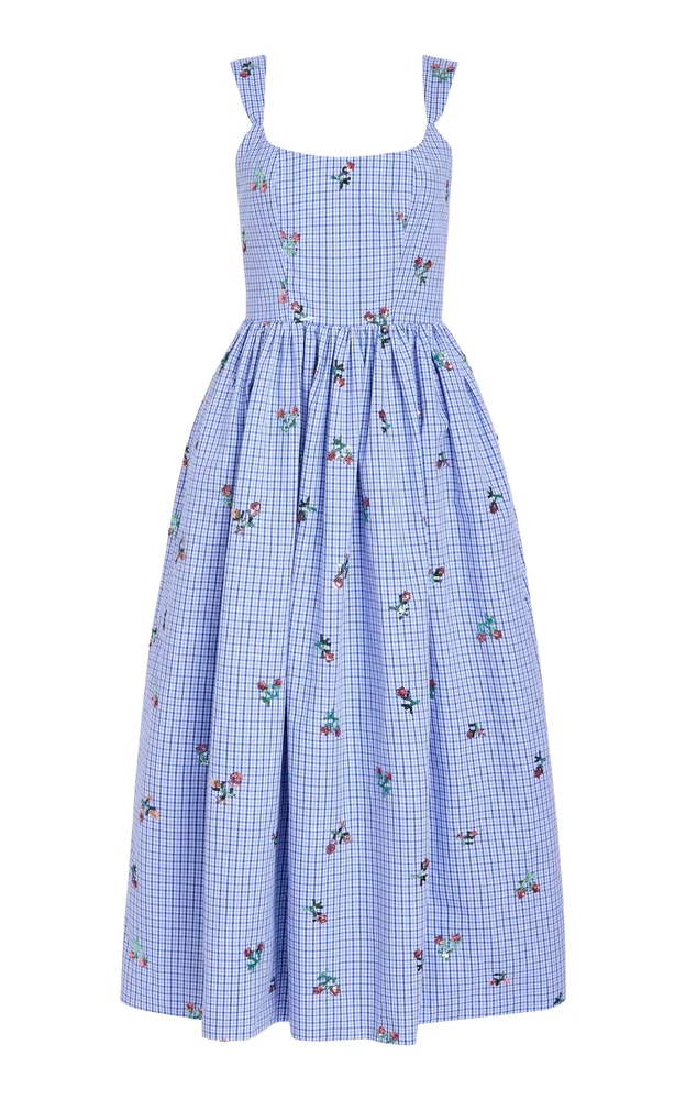 Nara Sequined Cotton Midi Dress