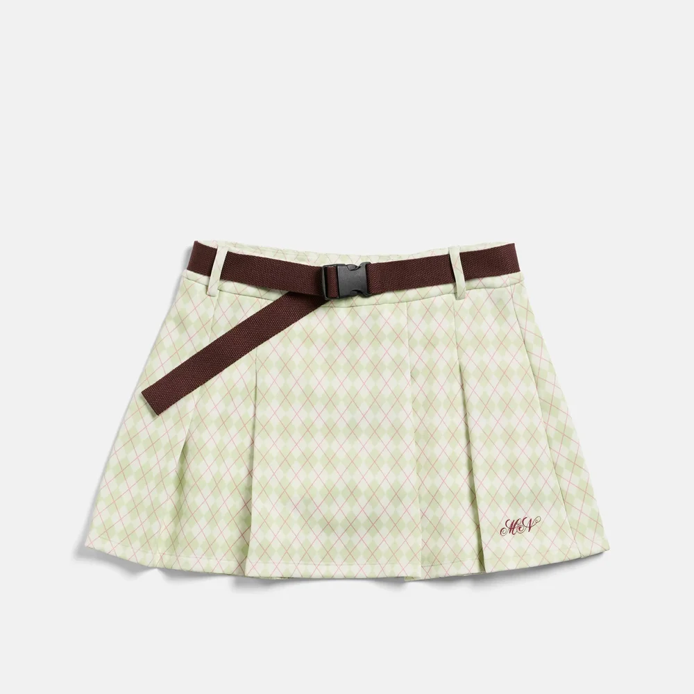 Argyle Pleated Golf Skirt