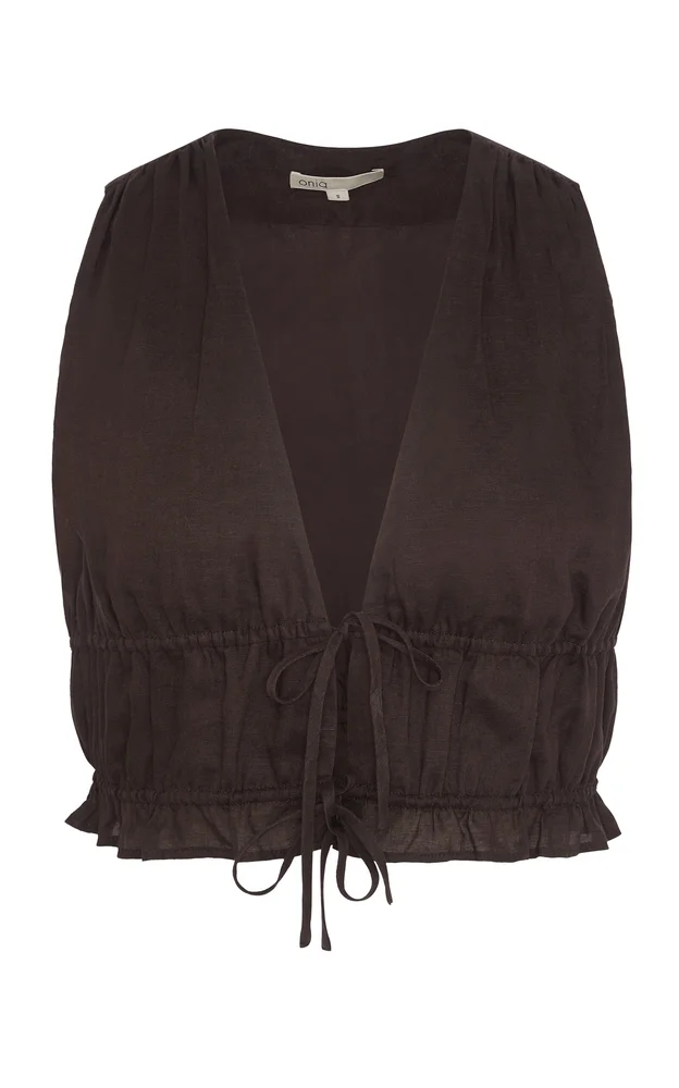 Tie-Front Air Linen Top