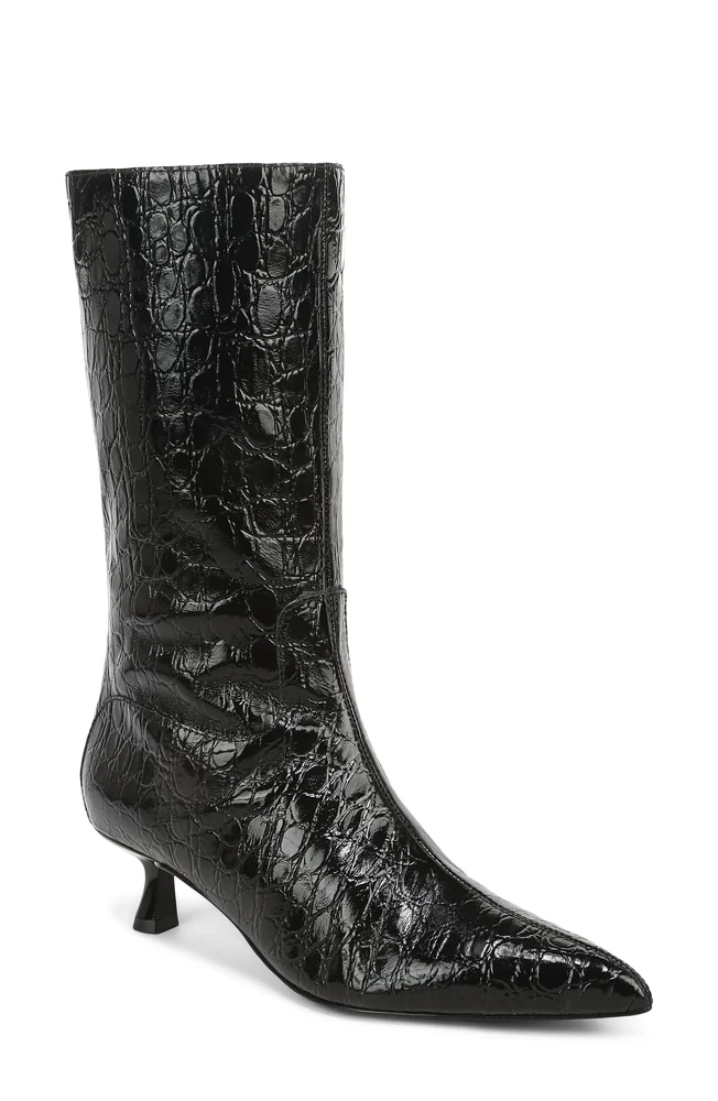 Ramona 2 Croc Embossed Leather Knee High Boot