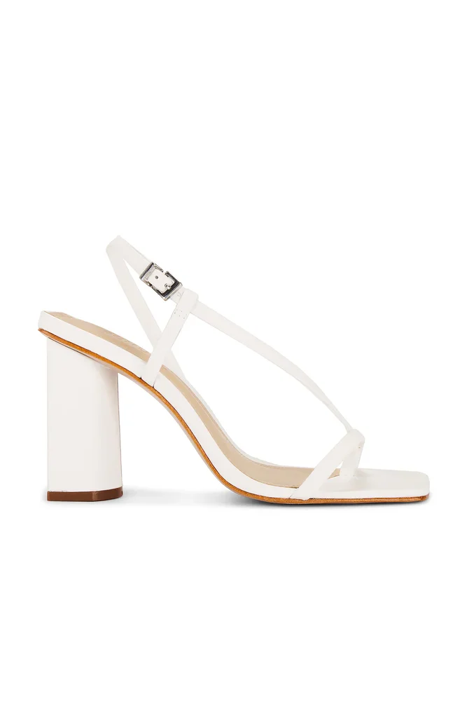 Heloise Block Heel in White