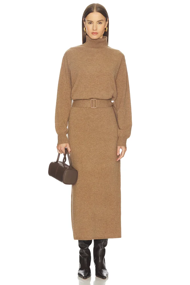 Leslia Belted Midi Dress