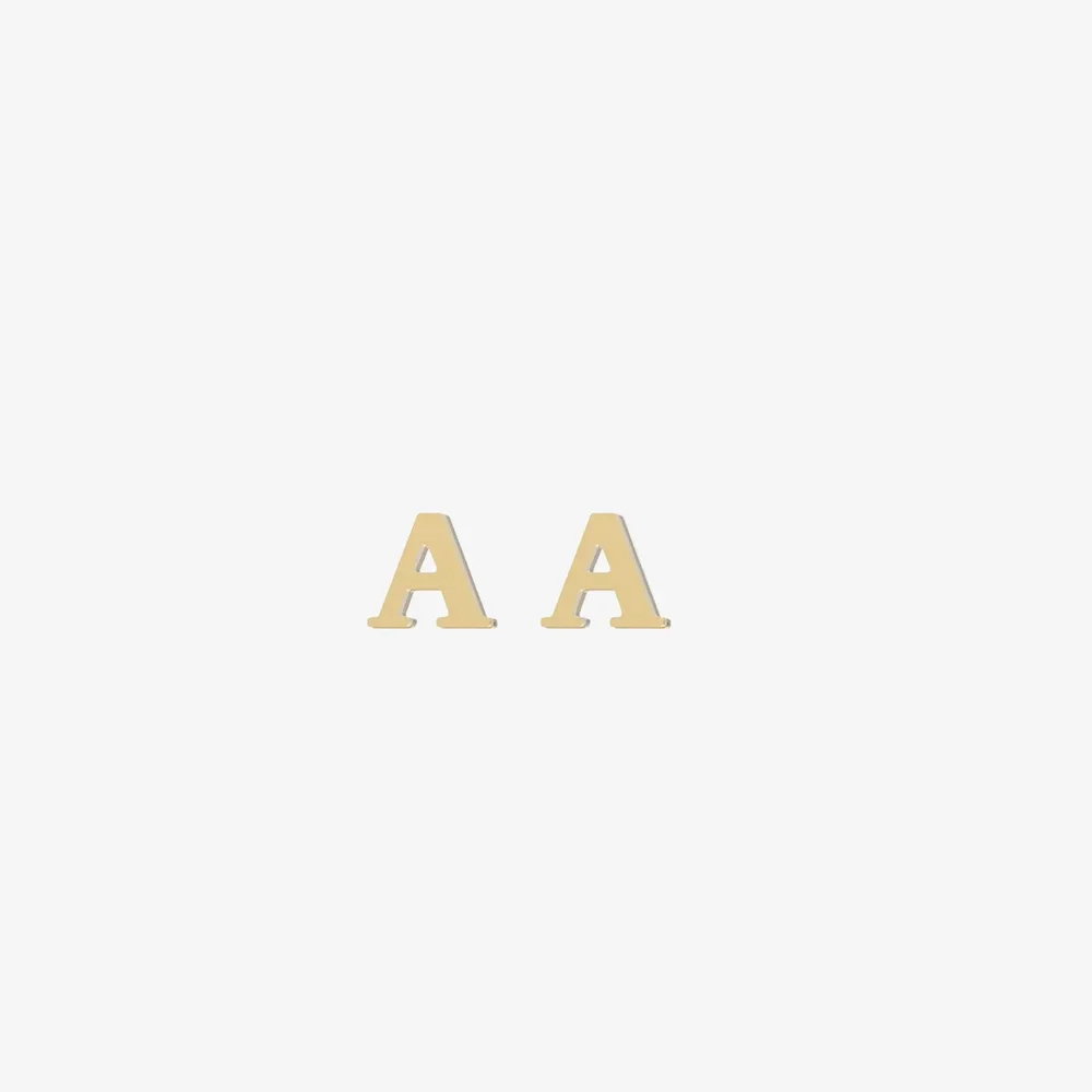 Vault Sale: Small Gold A Initial Stud