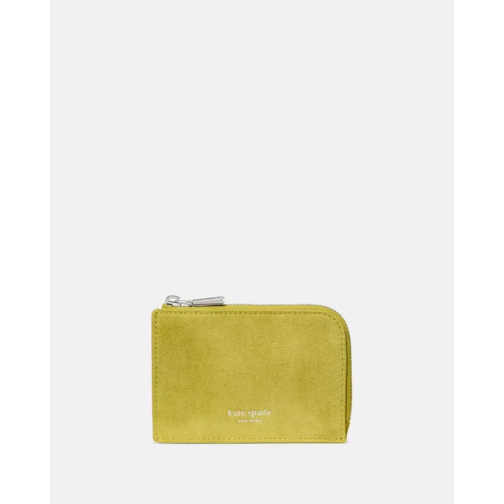 Suede Mini Zip Card Case