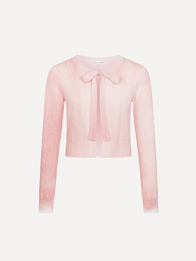 Botanical Tie-Neck Cardigan
