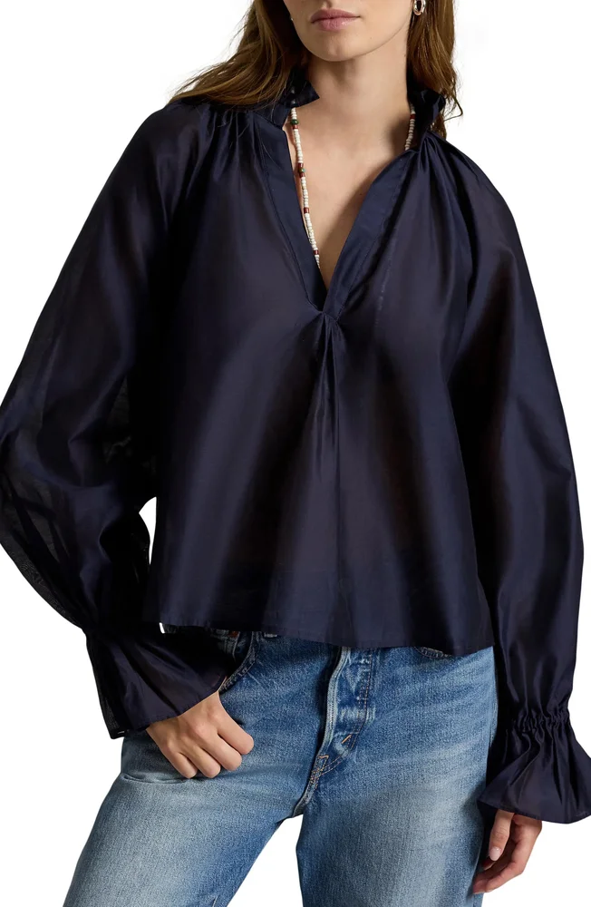 Cotton & Silk Organdy Shirt