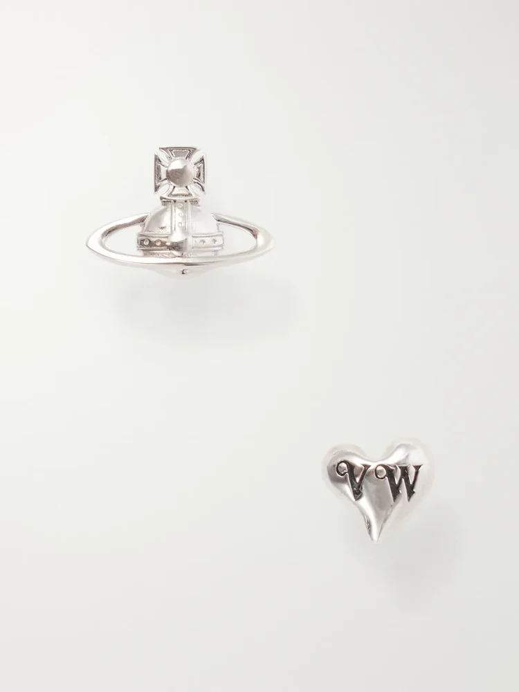 Leodaria logo sterling silver earrings
