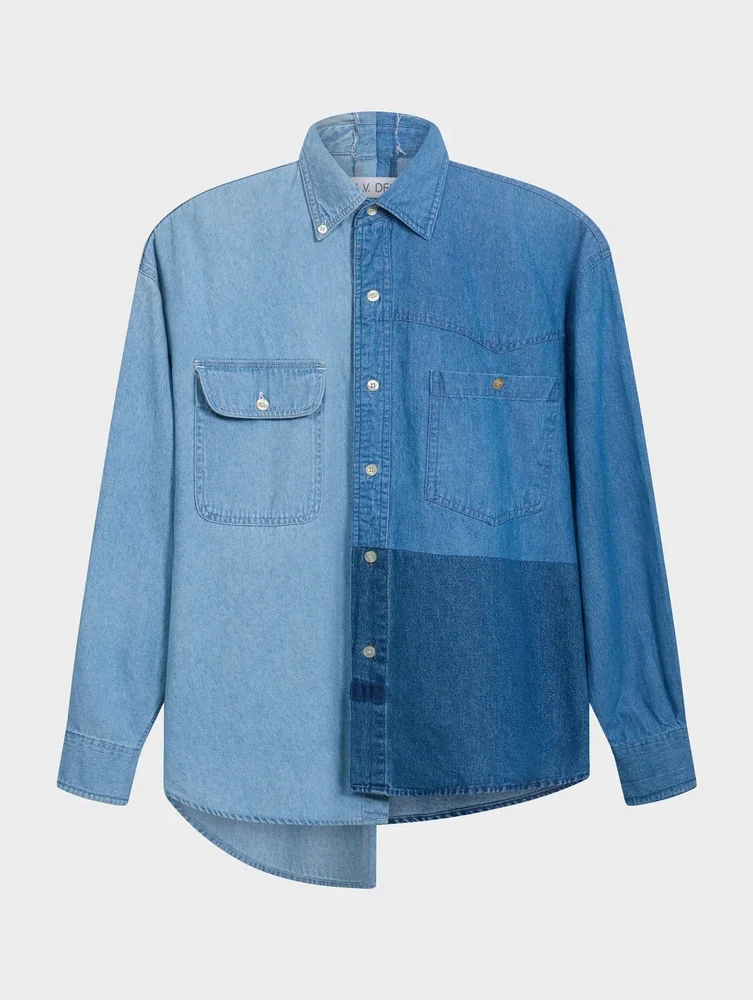Simone Denim Shirt Multi Blue