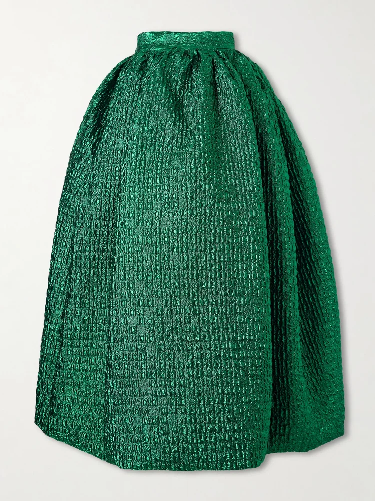 Cloqué maxi skirt