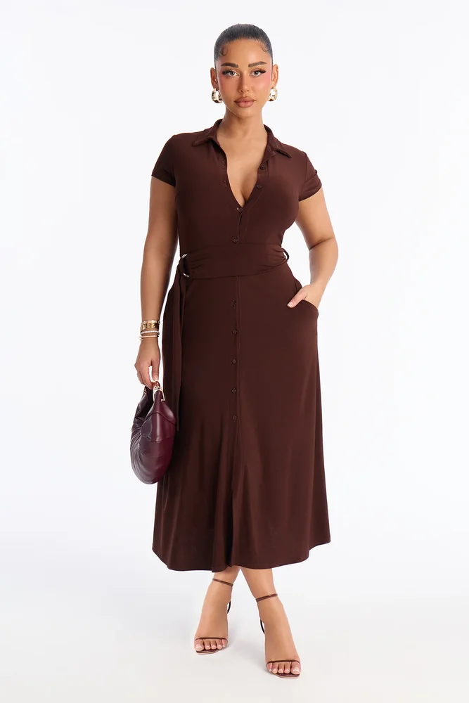 Elise Button Up Midi Dress