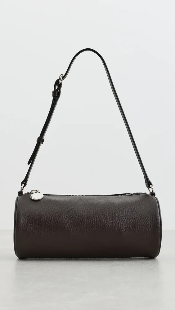 Logo Embossed Grainy Faux Leather Eco Pouch