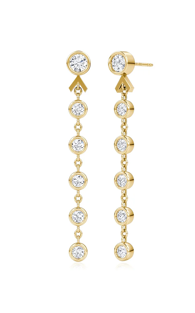 14K Yellow Gold Lab-Grown Diamond Earrings