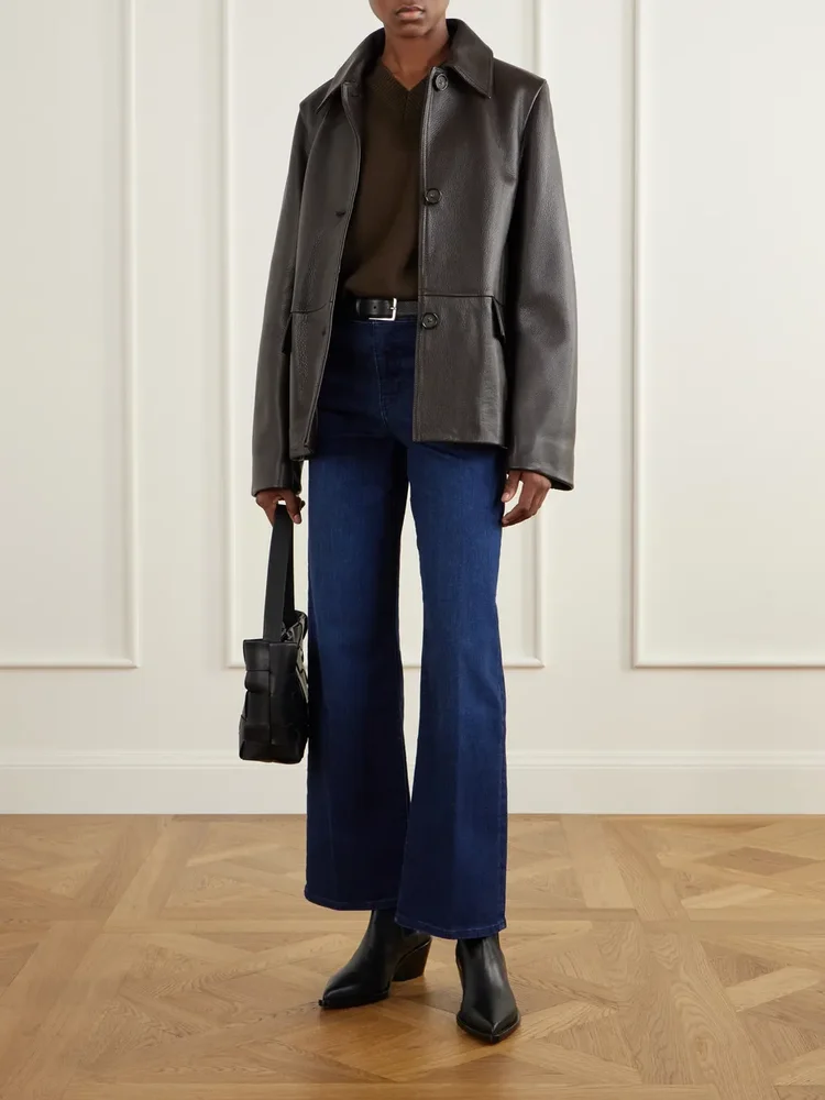 Le Slim Palazzo high-rise wide-leg jeans