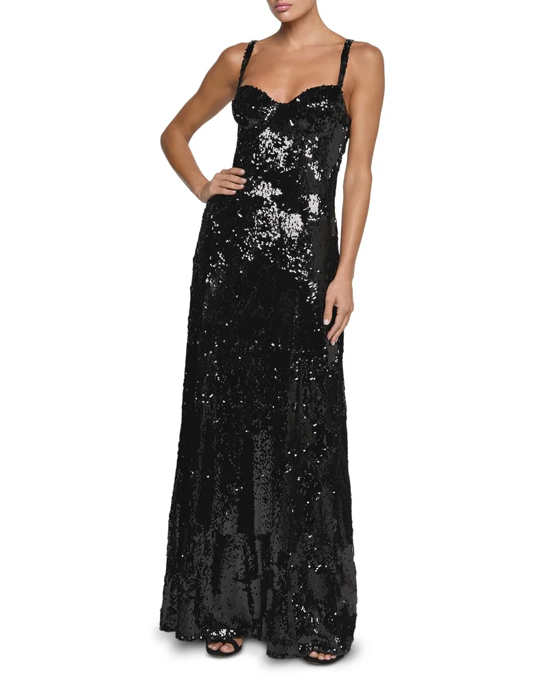 Sayla Bias Cut Embellished Maxi Dress