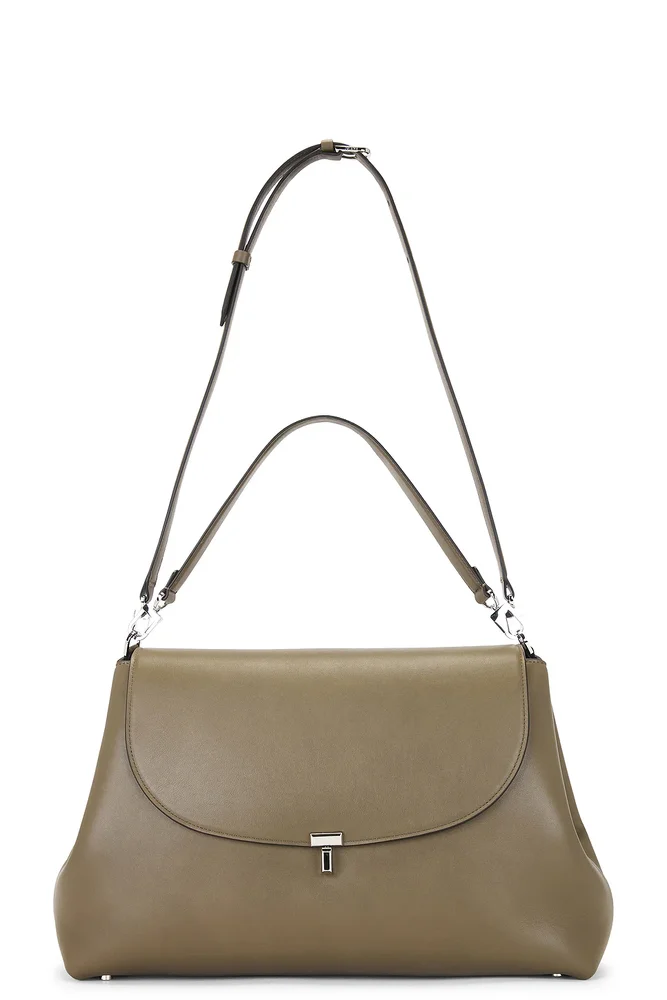 T-lock Leather Satchel Bag