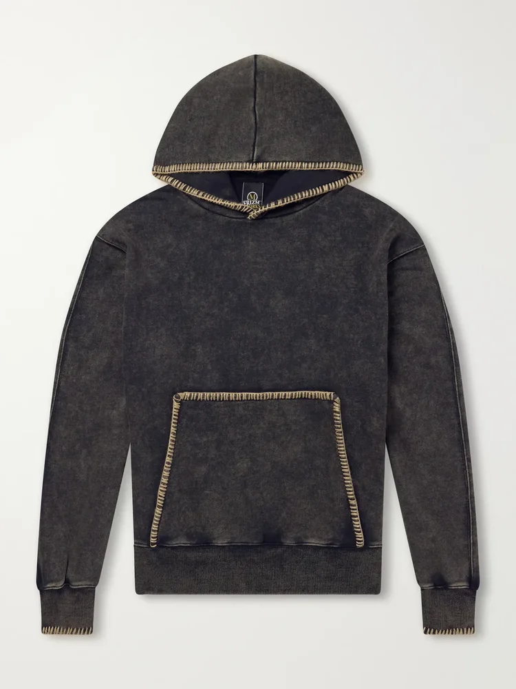 Cotton-Blend Jersey Hoodie