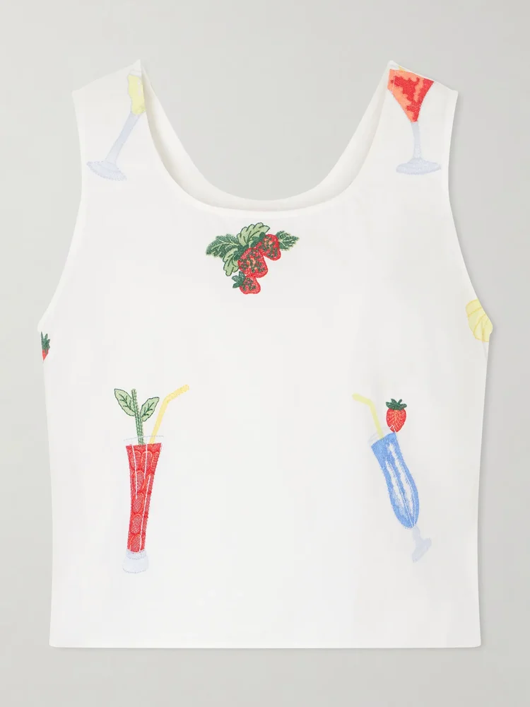 Certaldo embroidered cotton top