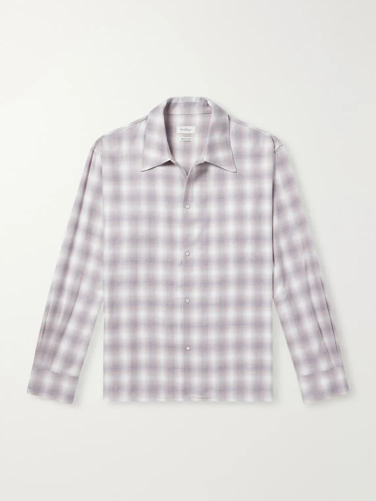 Checked Cotton-Flannel Shirt