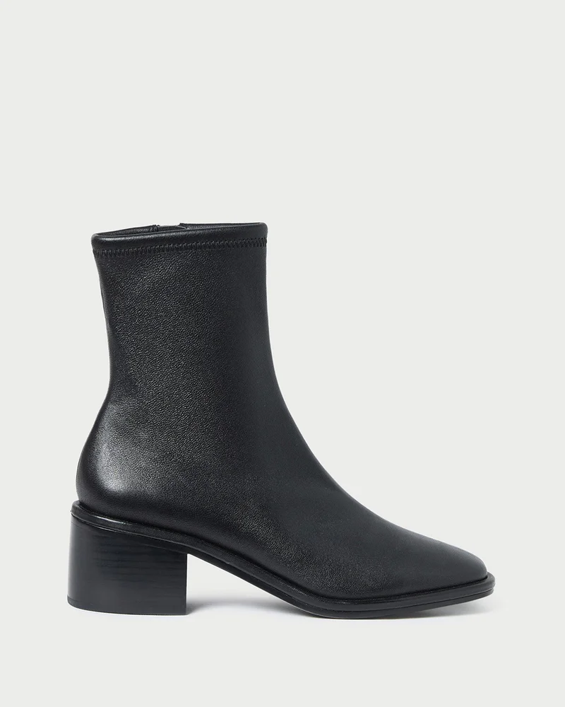 Roxy Black Leather Ankle Bootie