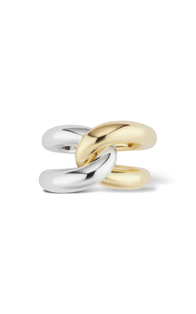 Intertwin 18K Yellow And White Gold Ring