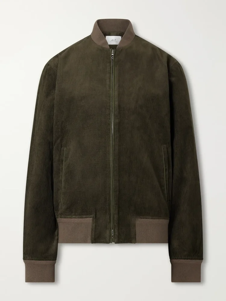 Cotton-Corduroy Bomber Jacket